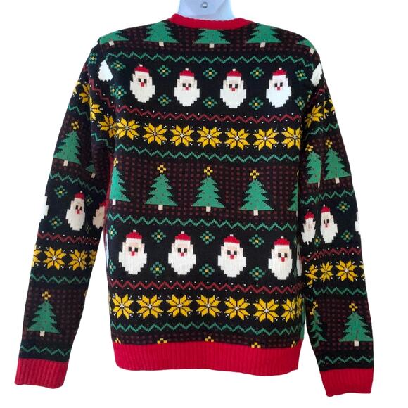 Blizzard Bay Body Builder Swole Santa Ugly Christmas Sweater Size Large - Picture 3 of 4